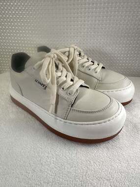 Sunnei Dreamy Platform Sneakers White Leather Size 36